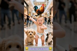 Baby Dance with Cat & Dog 😂🐶🐱 #dance #funny #shorts