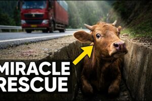Cow Stuck in Ditch Rescued by Kind Passersby