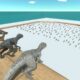 Dinosaurs Strength Test vs 150 Wild Boar - Animal Revolt Battle Simulator