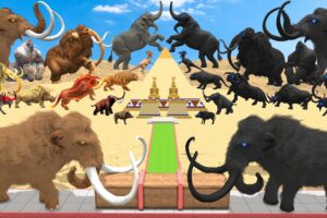Prehistoric Mammals Vs Shadows Itself Size Tug of War Who Will Win? Animal Revolt Battle Simulator