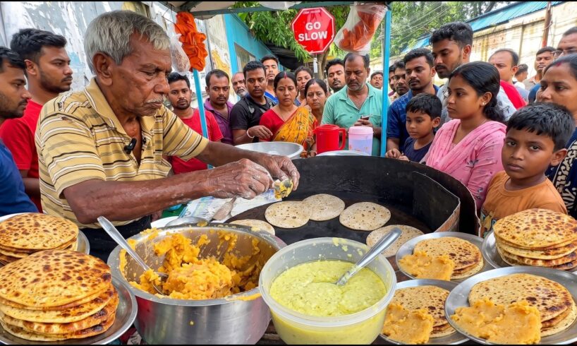 ₹7 Delicious Sattu Makuni with Aloo Chokha & Mango Chutney , Hardworking 70 Years Old Kaka