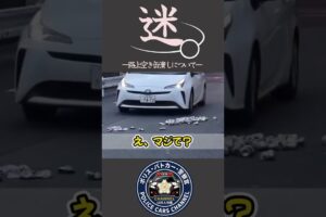 迷。道路がプレス工場に⁉︎車で空き缶を潰すカラス人間 #shorts #衝撃映像 #迷惑行為 #空き缶トラップ