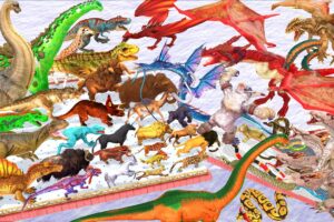 Which Animals + Dinosaurs vs Reptiles + Dragons - The Giant 1 vs 1 - Animal Revolt Battle Simulator