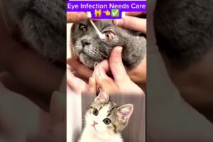 🐱 Cat Eye Infection Treatment | Gentle Veterinary Care 🩺 #CatCare #AnimalRescue