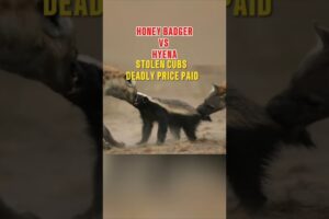 Honey Badger Stole Hyena Cubs… But Revenge Was Brutal! 😱 #wildlife #shorts