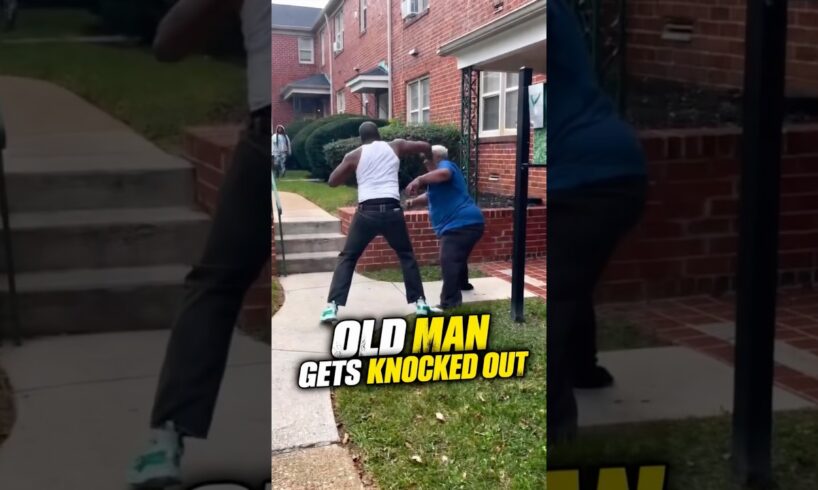 Old Man Attacked in a Street Fight. #StreetFight #CaughtOnCamera #FightVideo #SelfDefense #Shocking