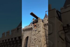 Sticky Wall Backflip Drop Honolulu Hawaii #climbingwall #backflipfail #extremesports